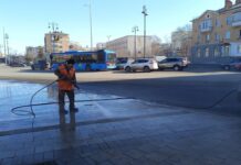 АСТАНАДА КӨКТЕМГІ ЖАЛПЫ ТАЗАЛЫҚ ЖҰМЫСЫ ЖҮРІП ЖАТЫР